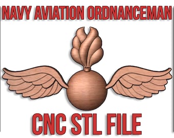 Navy Aviation Ordnanceman Rating 3d cnc pattern for your CNC router / STL file