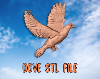 Dove 3D cnc pattern for you CNC router / STL file