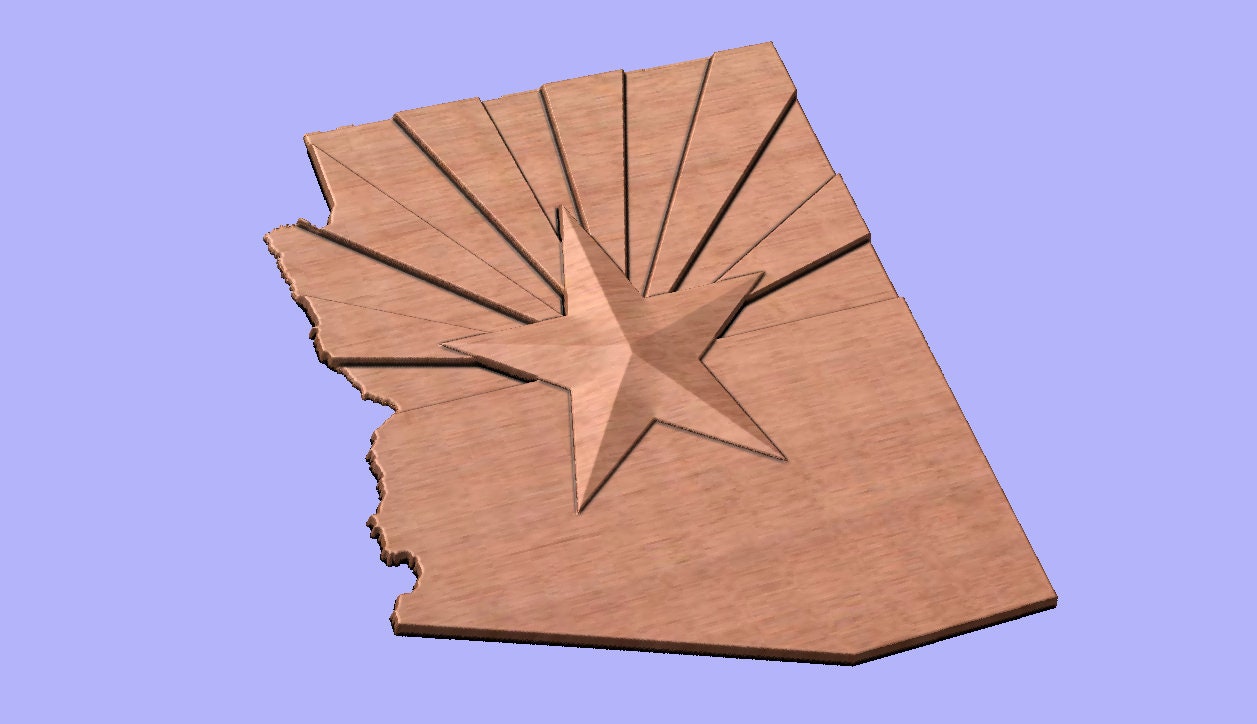Arizona Flag Map CNC Pattern for You CNC Router / STL File - Etsy