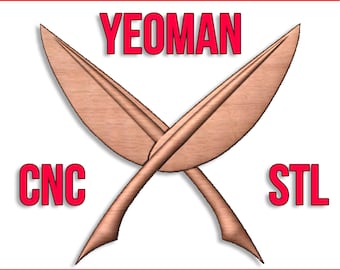 Navy Yeoman Rating CNC pattern 3D design for your CNC router / stl file