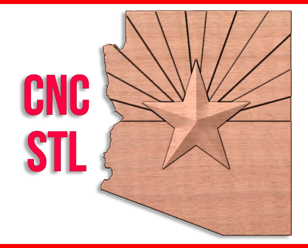 Arizona Flag Map CNC Pattern for You CNC Router / STL File - Etsy