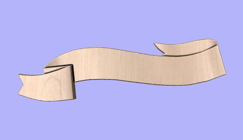 3 CNC Banner Ribbon 3d Cnc Pattern for Your CNC Router / STL File - Etsy