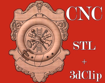 Dallas Fire Department Badge 3D design cnc pattern for your CNC router / STL file