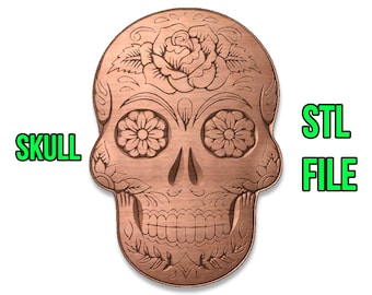 Skull 3d cnc pattern for your CNC router / STL file