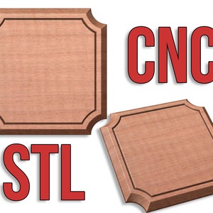CNC Plaque Sign Panel Badge Pattern 3D Design File for your CNC Router / STL file