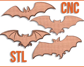 CNC Halloween Bat patterns 3D design for your CNC router / stl files
