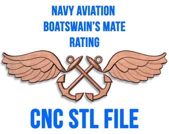 Navy Aviation Boatswain's Mate Rating 3D design cnc pattern for your CNC router / STL file
