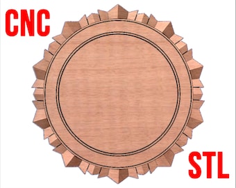 CNC Plaque Sign Circle Pattern 3D Design File for your CNC Router / STL file