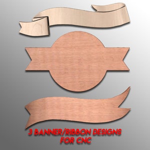 3 CNC Banner Ribbon 3d cnc pattern for your CNC Router / STL file