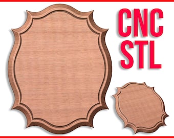 CNC Sign Plaque Badge Shield Panel pattern 3D design for your CNC router / stl file