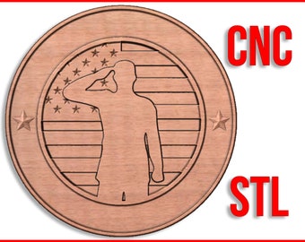 Veteran's Patriotic Plaque 3d cnc pattern for your CNC router / STL file