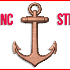 CNC Anchor Nautical Naval pattern 3D design for your CNC router / stl file