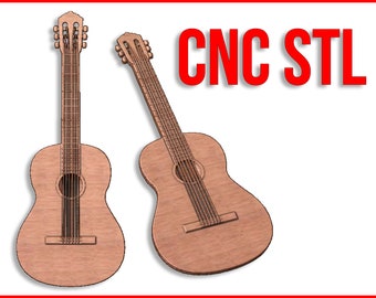 CNC Guitar pattern 3D design for your CNC router / stl file