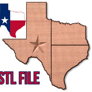 Texas Flag Map CNC Pattern for You CNC Router / STL File - Etsy