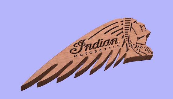 Indian Motorcycle Logo 3D Design Cnc Pattern for Your CNC