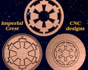 CNC Star Wars Imperial Crest 3d cnc patterns for your CNC Router / STL file
