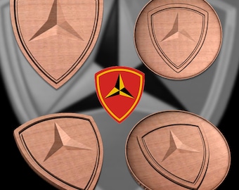 3rd Marine Division 3D design cnc pattern for your CNC Router / STL file