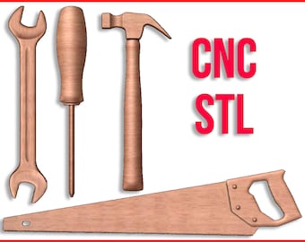 Hammer Saw Wrench Screwdriver Tools 3d cnc pattern for your CNC router / STL file