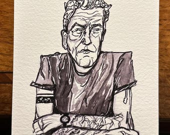 Impresión artística Giclée de Anthony Bourdain 5 x 7 / 8 x 10 firmada por el artista