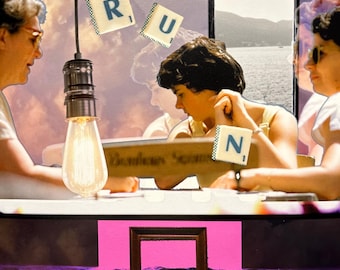 Impresión artística Giclée - 8 x 8 pulgadas - Collage Artwork Modern Home