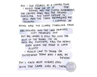 Impresión artística del poema "Fawn": cita abstracta, decoración moderna para el hogar