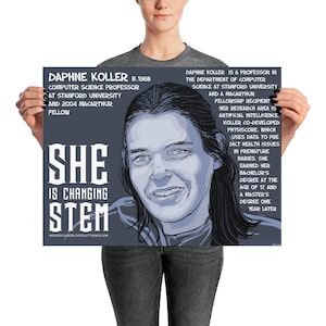Daphne Koller Poster, SHE CHANGED STEM series (Funding Campaign)