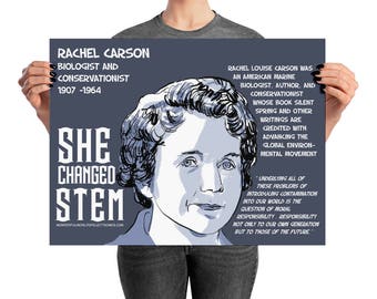 ELLA CAMBIÓ el póster de STEM. Rachel Carson. Biólogo y Conservacionista (Campaña de Financiación)