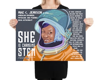 Póster de Mae C. Jemison, she changed stem series (Funding Campaign)