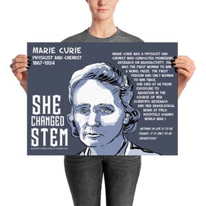 SHE CHANGED STEM poster. Marie Curie. Physicist and Chemist (Funding Campaign)