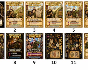Logro desbloqueado: imanes para nevera con lecciones de vida / Regalo divertido para jugadores de rol / Elige 3, 6 o 12 imanes coleccionables para la nevera