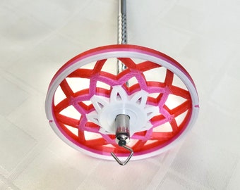 Economy Drop Spindle (Red/Pink/White)