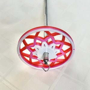 Economy Drop Spindle (Red/Pink/White)