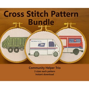 Korsstygnsmönsterpaket med Community Helper Truck (PDF-nedladdning)