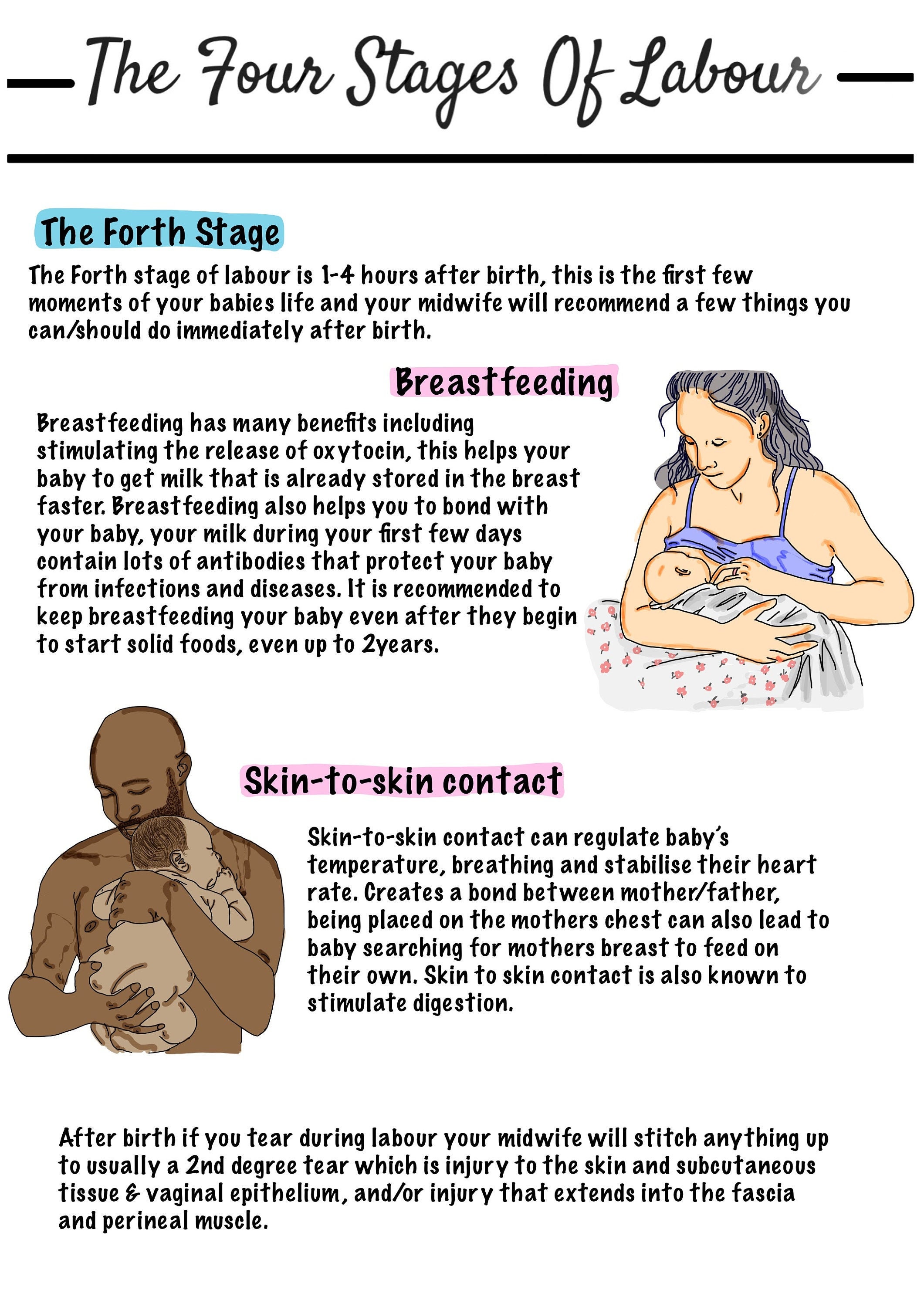 The Four Stages Of Labour Part 4 Etsy Denmark