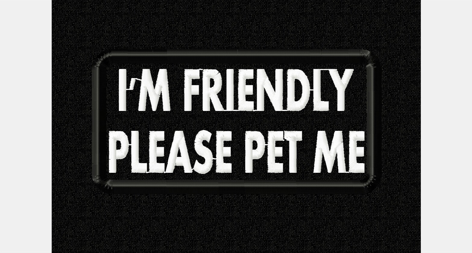 I'm Friendly Please Pet Me Dog Patch Pet Me Patch Etsy Australia