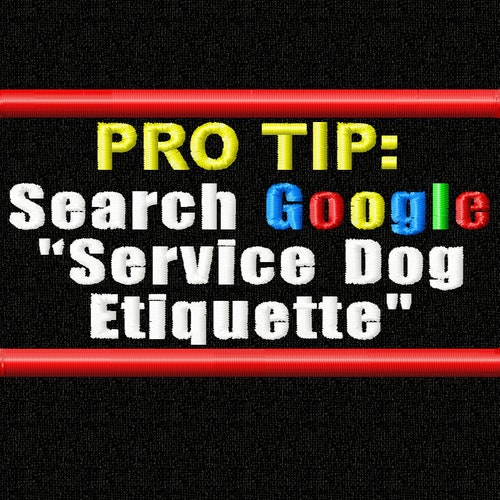 Funny Service Dog Patch Etsy