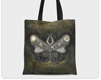 Ouija Moth,  Canvas Tote Bag, by Coey Kuhn