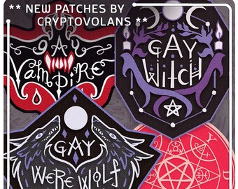Gay Monster Fabric Patches, by Cryptovolans