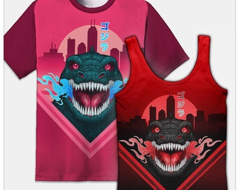 Godzilla Shirts (unisex t-shirts, fitted tees, racerback tank tops), by Stablercake