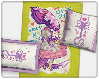 Cutie Xenomorphs Bedding (blankets, pillows)