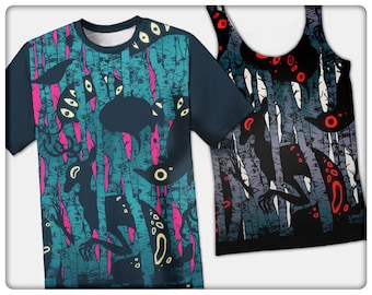 Forest Creatures Shirts (unisex t-shirts, fitted tees, racerback tank tops)