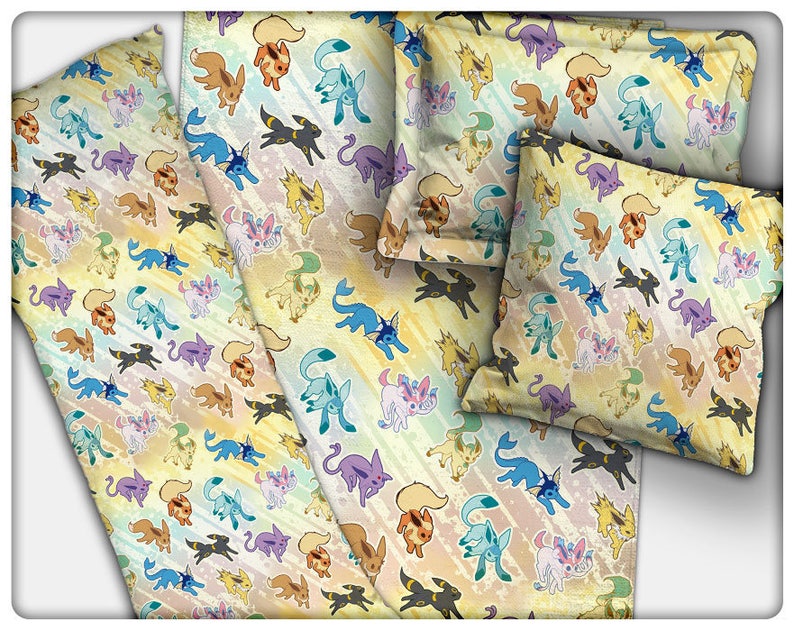 Eeveelution Bedding blankets Pillows by Bluehalo Etsy