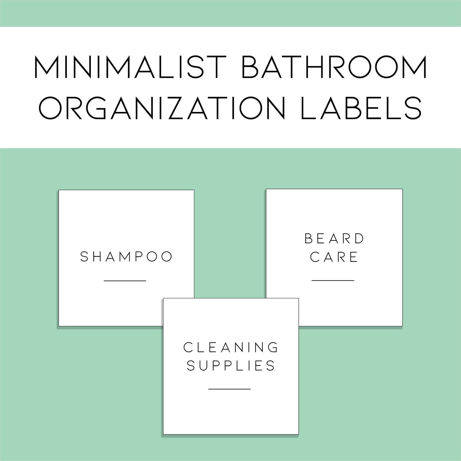 Minimalist Bathroom Organization Labels 3x3 Etsy