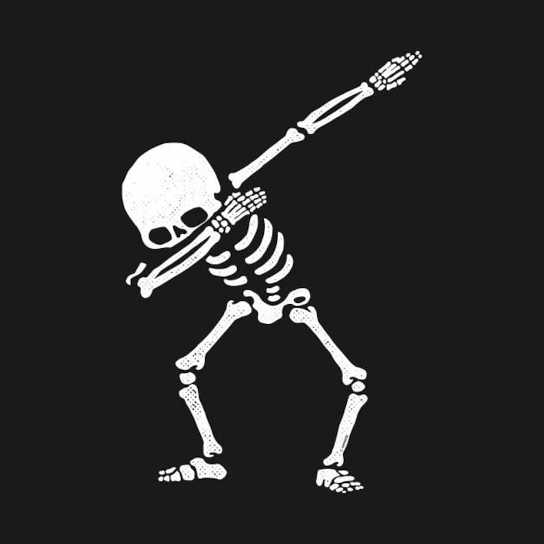 Dabbing Skeleton Svg Etsy