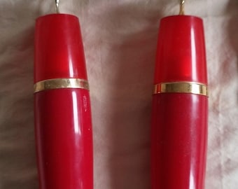2 AVON CHARISMA PERFUME Red Bottles Empty Vintage  Very Good Conditio