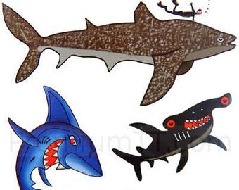 Premium Shark Tattoos, Party Favors, Temporary Tattoo