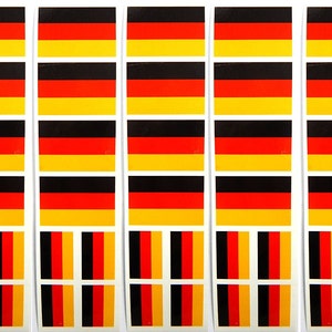40 Removable Stickers: German Flag, Germany Party Favors, Decals