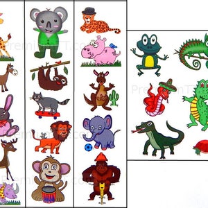 Zoo Animal Temporary Tattoos: 21 Species, 36 Tattoos