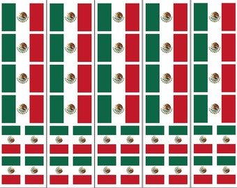 40 entfernbare Aufkleber: Mexiko-Flagge, mexikanische Gastgeschenke, Abziehbilder