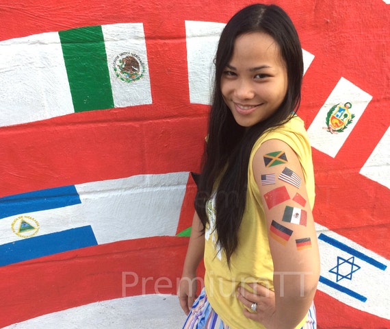 40 Tattoos: Barbados Flag Party Favors - Etsy UK